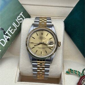 Rolex Datejust Gold and Silver Watch